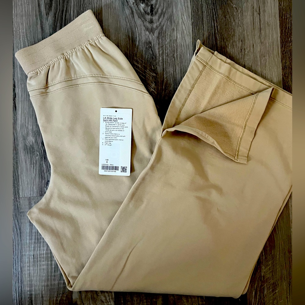 Lululemon Wide Leg Side Split HR Pant in Trench